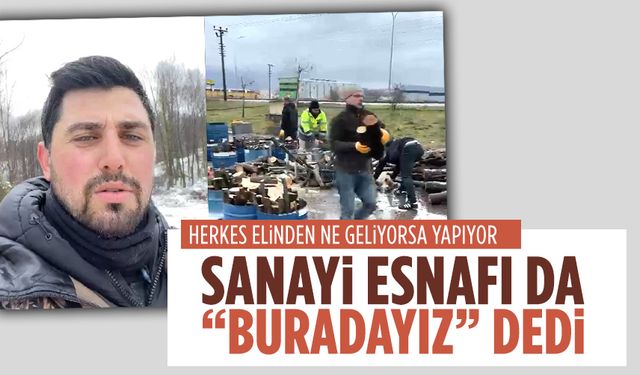 Karasu Sanayi Sitesi esnafından yakacak desteği