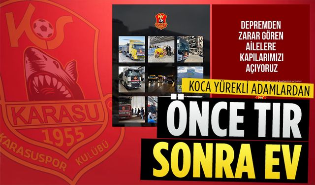 Karasuspor’dan depremzedelere konaklama desteği