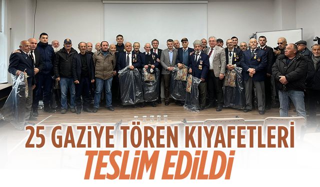 Kaymakamlık ve Belediye işbirliği ile gazilere kıyafet takdimi