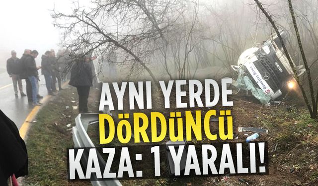 Aynı yerde dördüncü kaza: 1 yaralı!