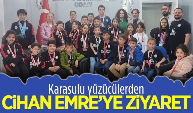 Karasulu yüzücülerden, Cihan Emre’ye ziyaret