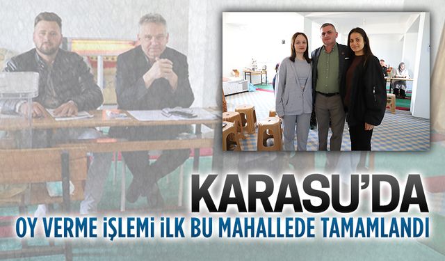 Karasu’da oy kullanma işlemi ilk bu mahallede tamamlandı