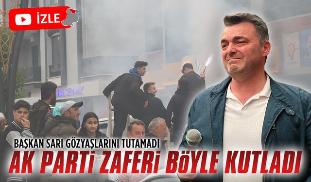 Karasu'da seçim sonucu böyle kutlandı, Başkan Sarı gözyaşlarını tutamadı