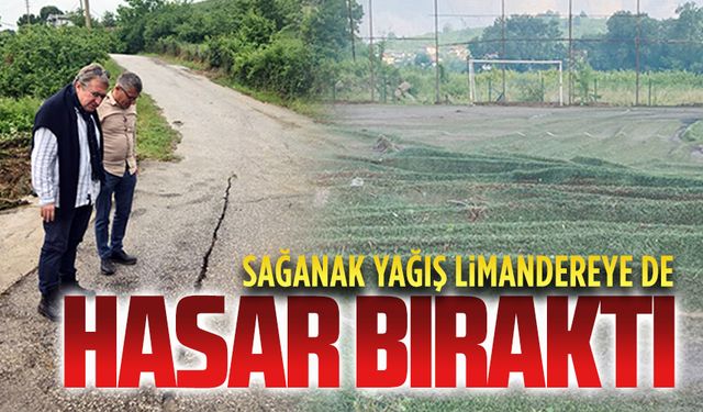 Sağanak yağış, Limandere’de de hasara yol açtı