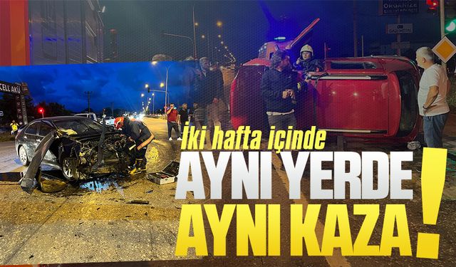 Karasu sanayi ışıklarda yine kaza: 1 yaralı!