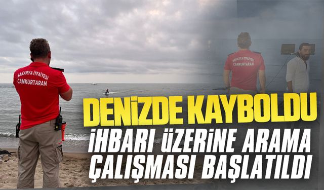 Karasu’da denizde kaybolduğu iddia edilen bir kişi aranıyor