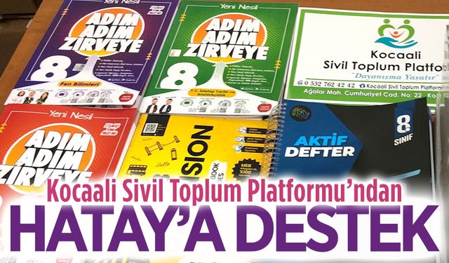 Kocaali Sivil Toplum Platformu, Sümerler Ortaokulu’nun çağrısına kulak verdi