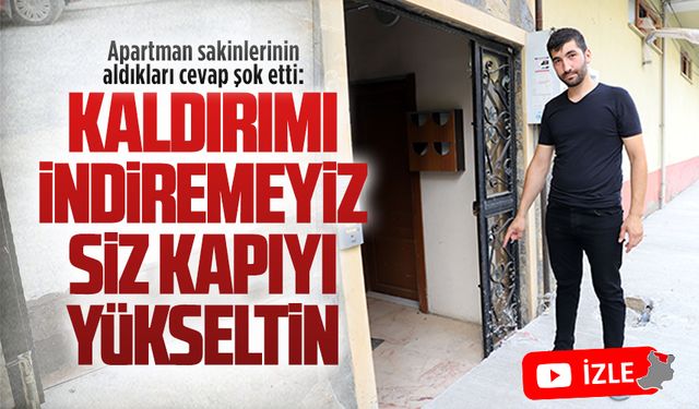 İlginç iddia: Kaldırımı indiremeyiz, siz kapıyı yükseltin