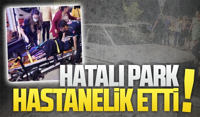 Hatalı park, hastanelik etti!