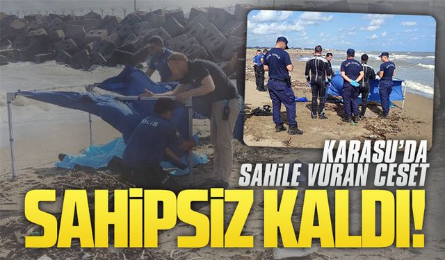 Karasu sahiline vuran ceset kimsesiz kaldı