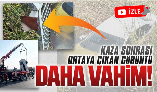 Karasu’da kontrolden çıkan otomobil köprüden göle uçtu