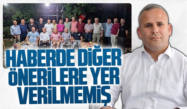 Haberde diğer önerilere yer verilmemiş