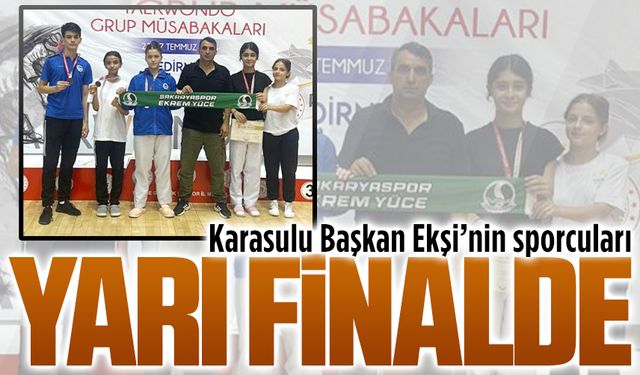 Sakaryalı taekwondo sporcuları Edirne’deki müsabakalara damga vurgu