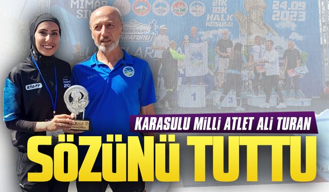 Milli Atlet Ali Turan sözünü tuttu