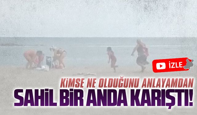 Karasu sahili bir anda karıştı, kimse ne olduğunu anlamadı