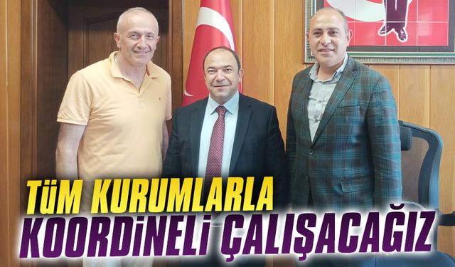 Kamil Özen, Kaymakam Arslan’a hayırlı olsun ziyaretinde bulundu