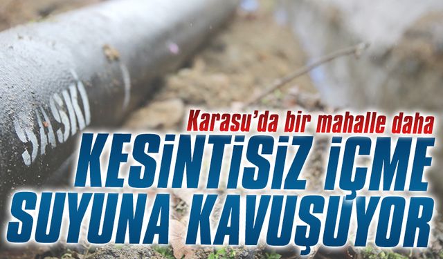 Büyükşehir Belediyesi’nden Aziziye Mahallesi’ne yeni içme suyu hattı