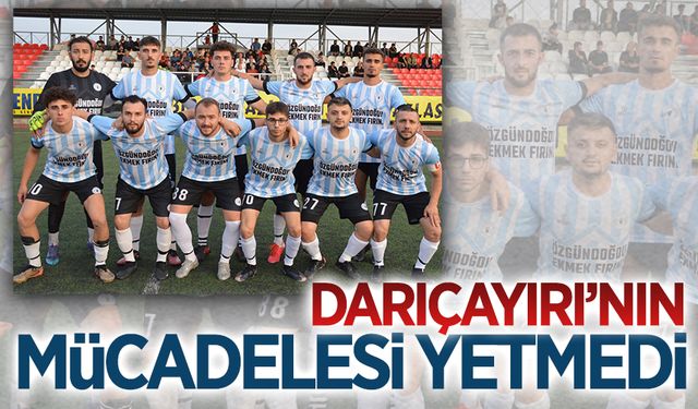 Darıçayırı’nın mücadelesi yetmedi