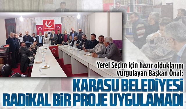 Karasu Belediyesi radikal bir proje uygulamadı