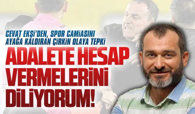 Cevat Ekşi, yeşil sahadaki çirkin olaya tepki gösterdi