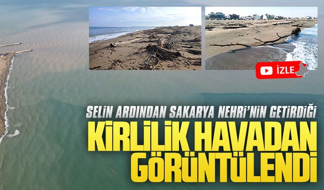 Sakarya'da yağışların ardından Karasu sahilinde kirlilik oluştu