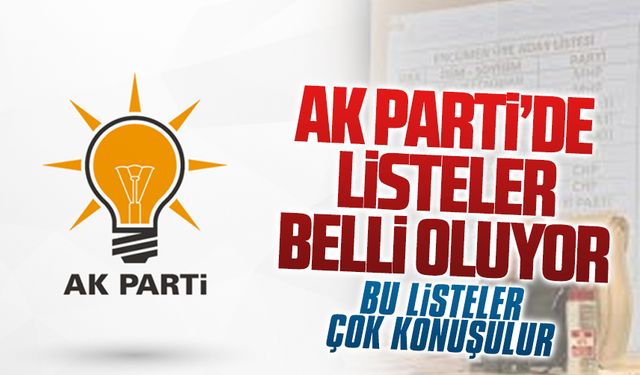 AK Parti’de meclis üyesi listeleri belli oluyor