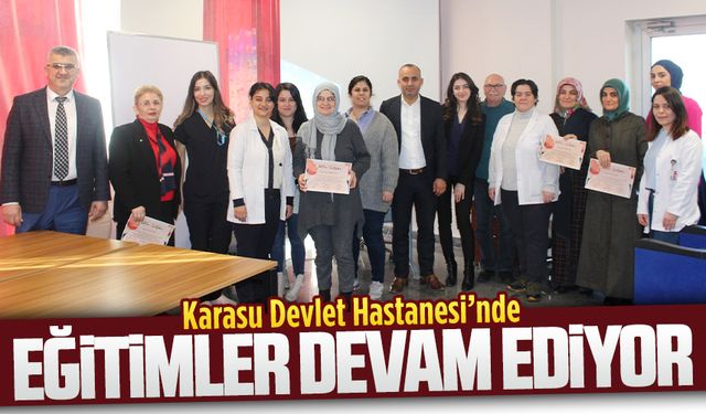 Karasu Devlet Hastanesi’nde palyatif hasta yakını okulu açılarak eğitim verildi