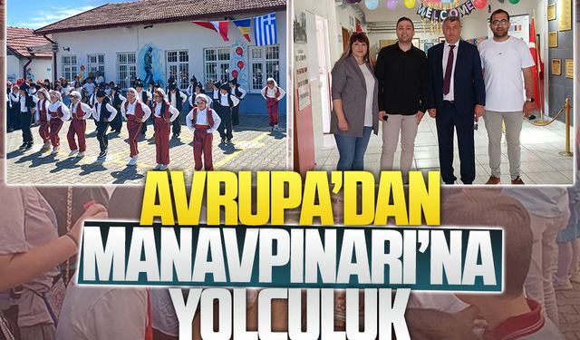 Manavpınarı İlkokulu, misafirlerini bayram gibi törenle karşıladı