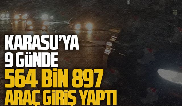 Karasu’ya 9 günde 564 bin 897 araç giriş yaptı