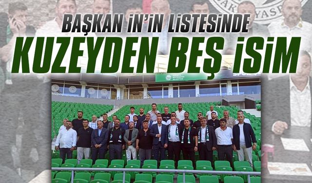 Başkan İn’in listesinde kuzeyden beş isim