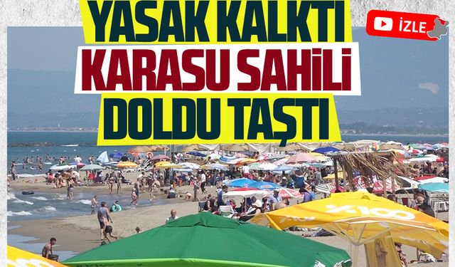 Üç günlük deniz yasağı sonrası Karasu sahiline ziyaretçi akını