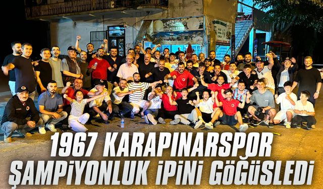 1967 Karapınarspor şampiyonluk ipini göğüsledi