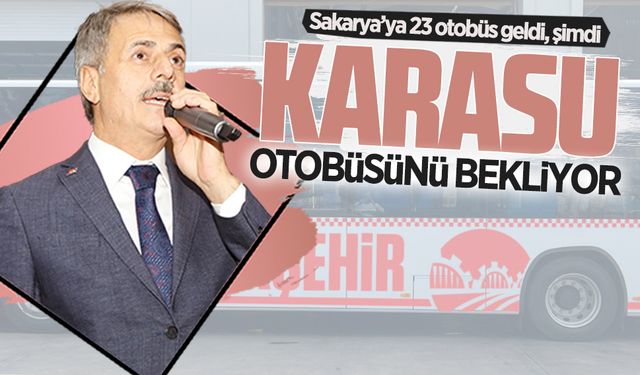 23 otobüs geldi, şimdi Karasu otobüsünü bekliyor