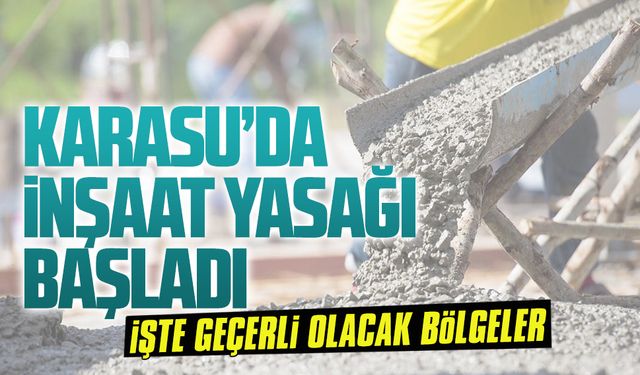 Karasu sahilinde inşaat yasağı başladı