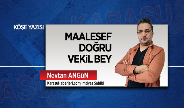 Maalesef doğru vekil bey