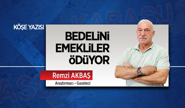 Bedelini emekliler ödüyor