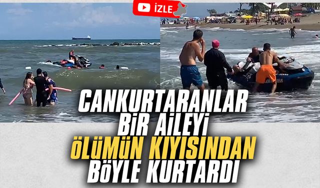 Cankurtaranlar bir aileyi ölümün kıyısından aldı