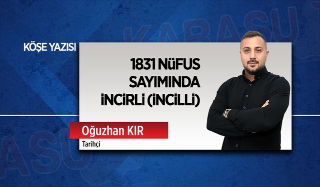 1831 nüfus sayımında İncirli (İncilli)