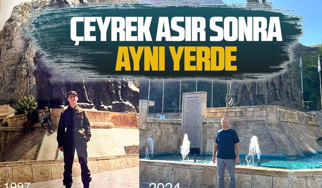 Yavuzyiğit aynı yerde 27 sene sonra poz verdi