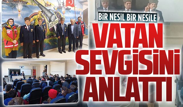 Karasulu gaziler, İmam Hatip Ortaokulu’nda öğrencilerle buluştu