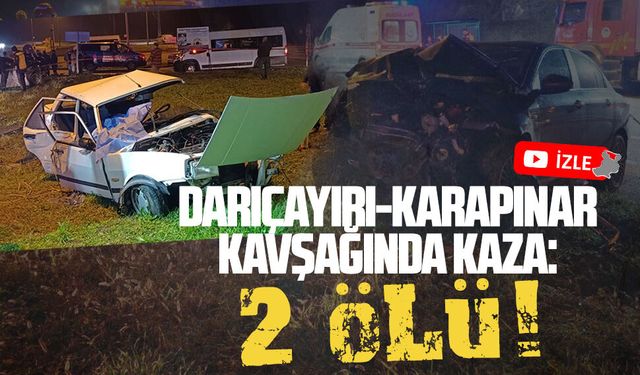 Darıçayırı sapağında feci kaza: 2 kişi hayatını kaybetti