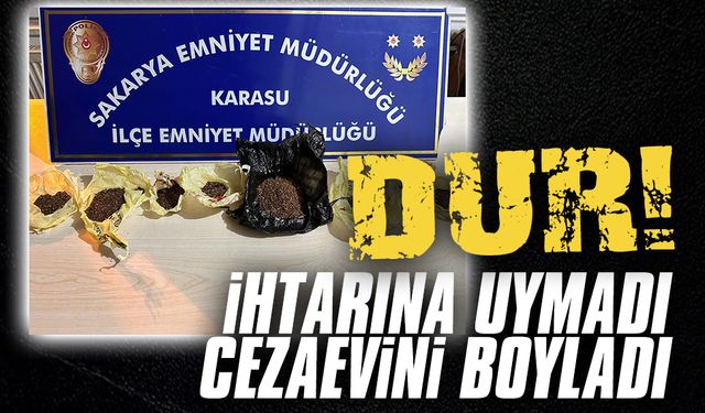 Dur ihtarına uymadı, cezaevini boyladı