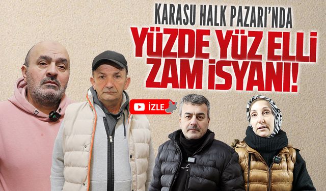 Karasu Halk Pazarı esnafının yüzde yüz elli zam isyanı