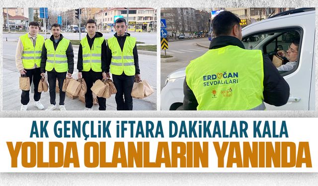 AK Gençlik, iftara dakikalar kala yolda olanların yanında