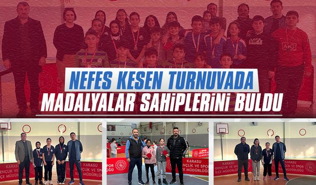 Karasu Gençlik Spor İlçe Müdürlüğü’nün düzenlediği ortaokullar arası masa tenisi turnuvası sona erdi