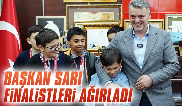 İshak Sarı, Türkiye finaline yükselen öğrencileri ağırladı