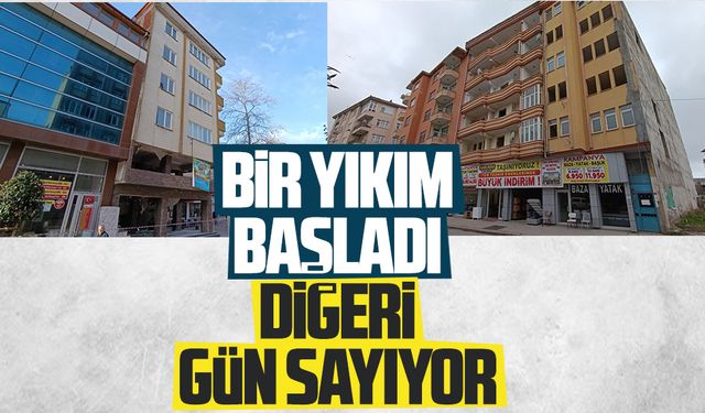 Kentsel dönüşüm kapsamında ilçe merkezinde iki yıkım daha