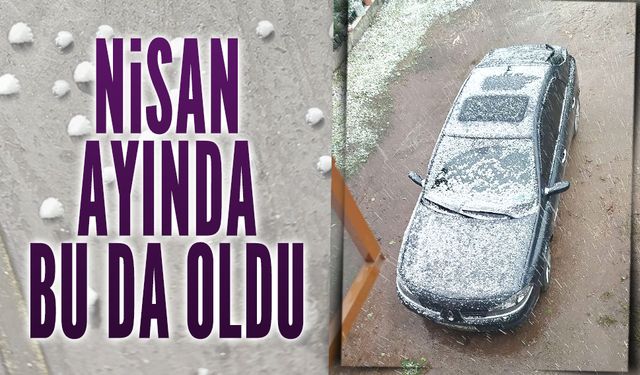 Karasu’da Nisan ayında kar sürprizi