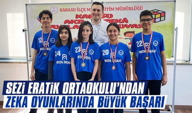 Sezi Eratik Ortaokulu’ndan zeka oyunlarında büyük başarı