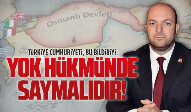Türkiye Cumhuriyeti, PKK'nın bildirisini yok hükmünde saymalıdır